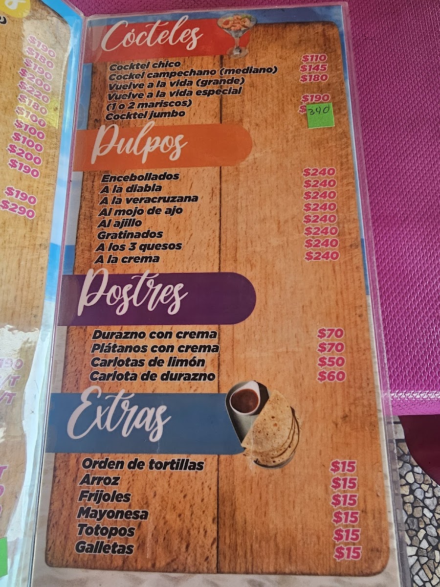 Palapa Familiar Buena Vista 1 y2 Menu - Image 6